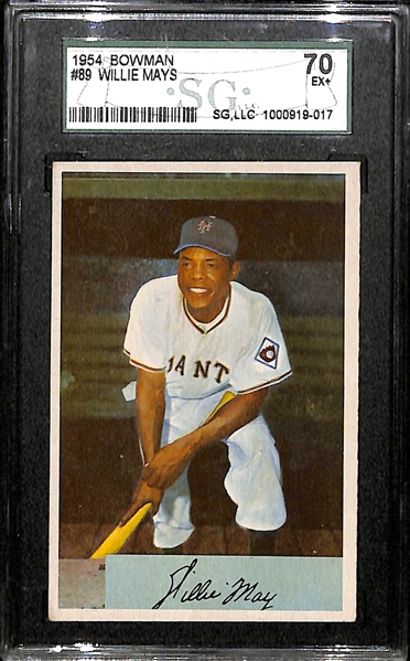 1954 Bowman #89 Willie Mays SGC 70 (5.5)