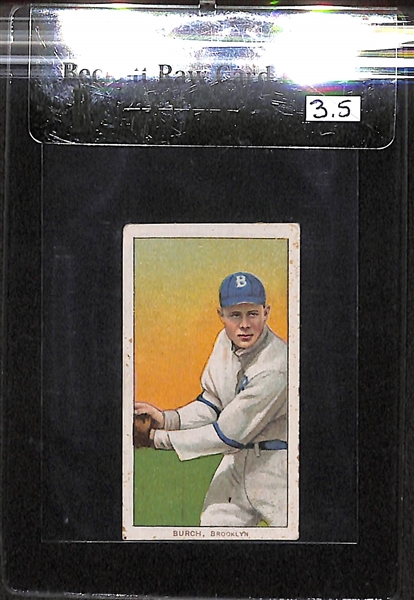 Lot of 2 1909-11 T206 Cards - Burch & Carrigan - Polar Bear Backs - BVG 2.5 & 3.5