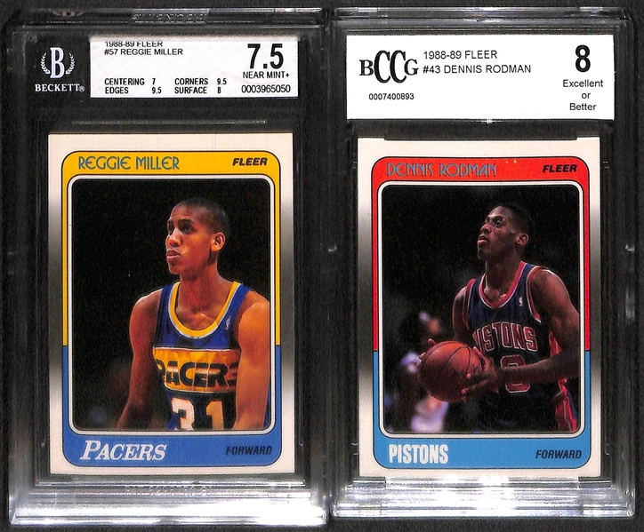 Lot Of 5 Basketball Graded Rookie Cards From 1986-88 w. Charles Barkley