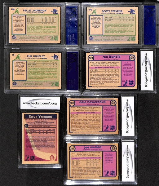 Lot Of 7 Hockey Graded Stars Rookie Cards w. Pele Lindbergh