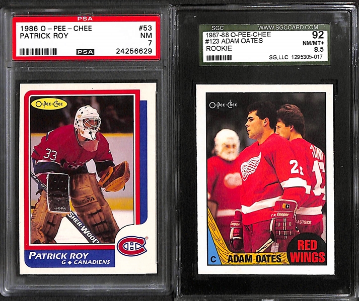Lot Of 7 Hockey Graded Stars Rookie Cards w. Patrick Roy