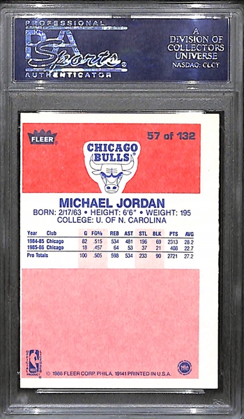 1986-87 Fleer Michael Jordan Rookie Card PSA 5