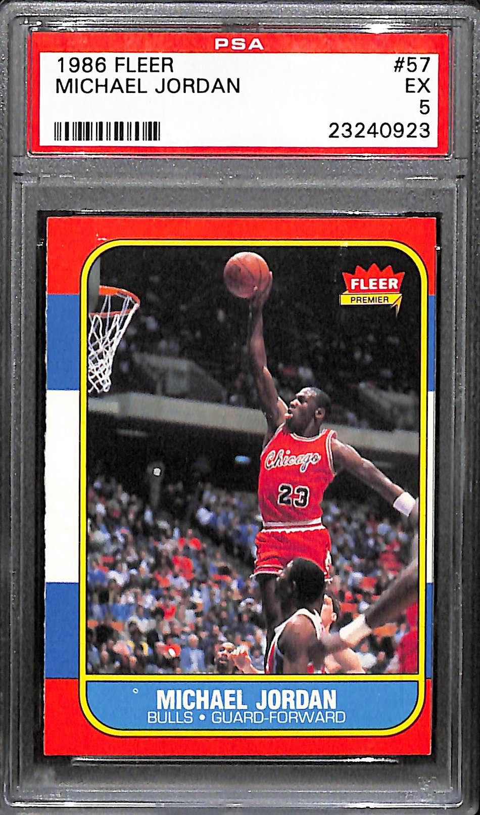 Lot Detail - 1986-87 Fleer Michael Jordan Rookie Card PSA 5