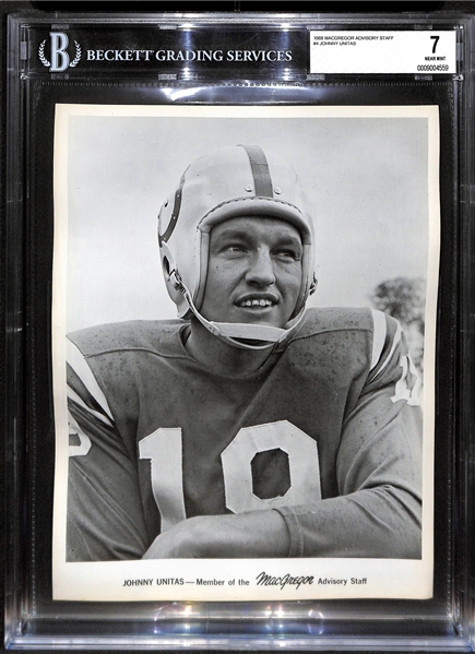 1968  MacGregor Advisory Staff #4 Johnny Unitas - BVG 7 NM
