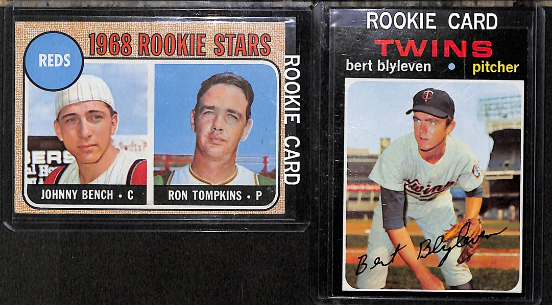 Lot Of 5 Baseball Stars Rookie Cards w. Johnny Bench