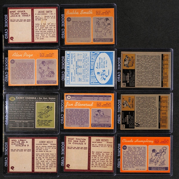 Lot Of 11 Football Stars Rookie Cards w. Leroy Kelly