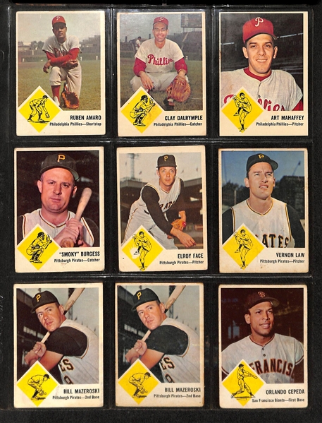 Lot of 33 1963 Fleer & 1959 Ted Williams Fleer Baseball Cards 