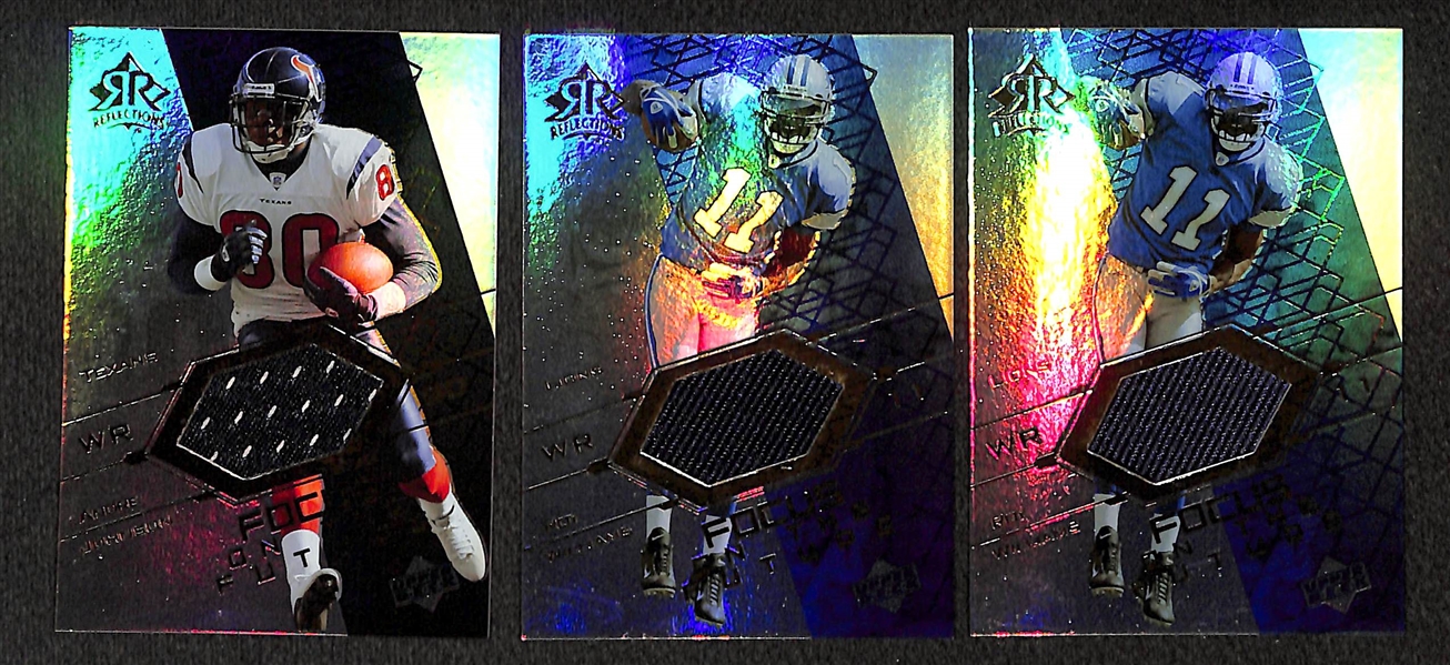 Lot Of 50 Football Jersey/Auto/Numbered Cards Lot w. Peyton Manning & Steve Young Jerseys