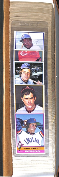 1976 Topps Complete Baseball Set w. Eckersley Rookie Card & George Brett 2nd Year Cards