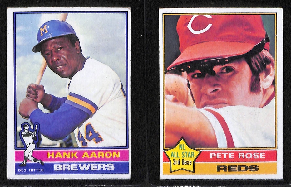 1976 Topps Complete Baseball Set w. Eckersley Rookie Card & George Brett 2nd Year Cards