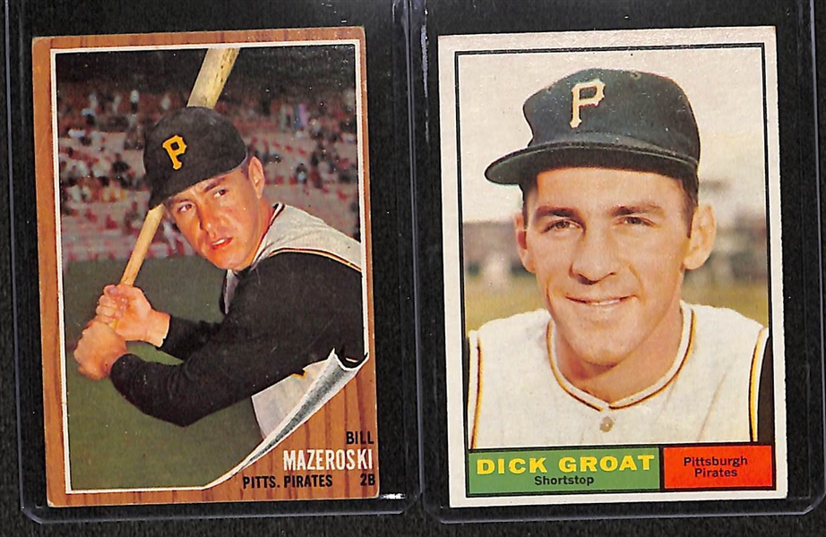 Lot of 135 Pittsburgh Pirates Topps Baseball Cards from 1959-1969