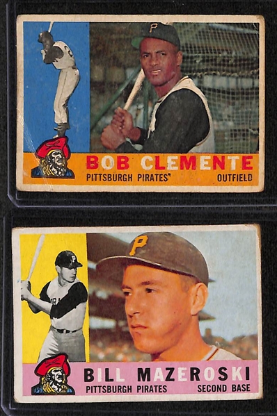 Lot of 135 Pittsburgh Pirates Topps Baseball Cards from 1959-1969