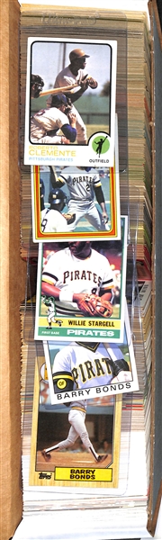 Lot of 500+ Pittsburgh Pirates Topps Baseball Cards from 1970-1994