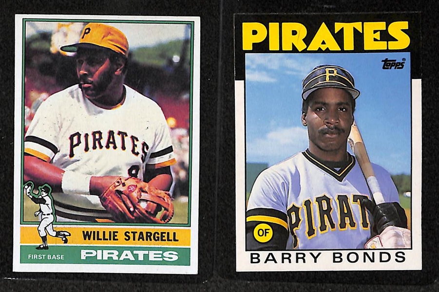 Lot of 500+ Pittsburgh Pirates Topps Baseball Cards from 1970-1994