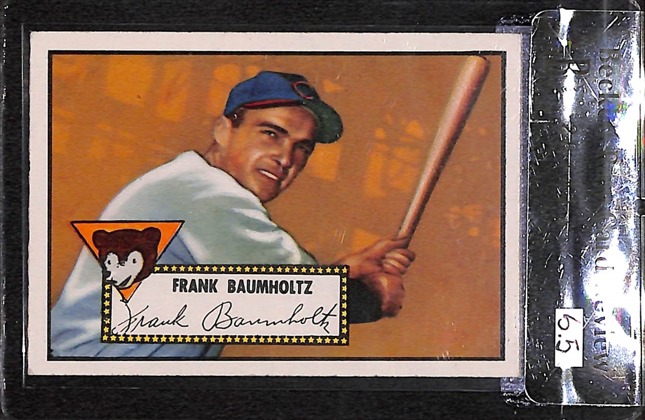 Lot of 2 - 1952 Topps Frank Baumholtz #225 & Johnny Berardino #253 - Both BVG 6.5