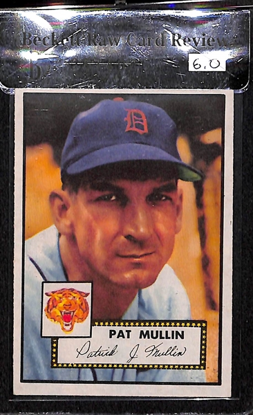 Lot of 2 - 1952 Topps Johnny Hopp #214 & Pat Mullin #275 - Both BVG 5.5