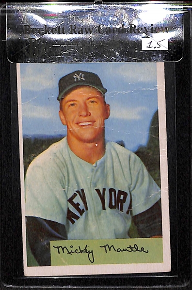 1954 Bowman Mickey Mantle #65 BVG 1.5 - HOF