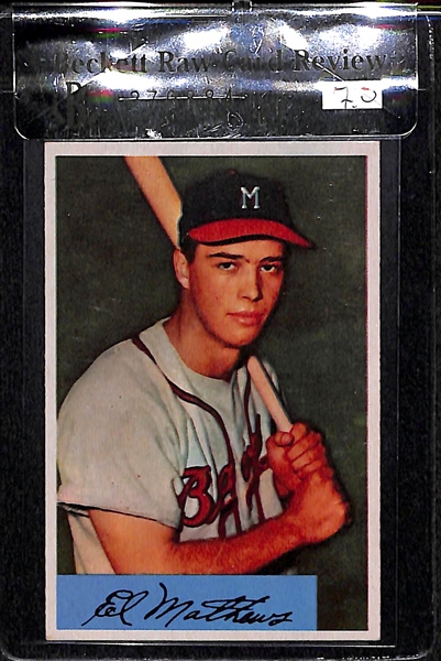 1954 Bowman Eddie Mathews #64 BVG 7.0 - HOF