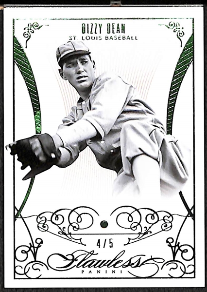 2014 Panini National Treasures Dizzy Dean #4/5 Embedded Emerald Gem Card