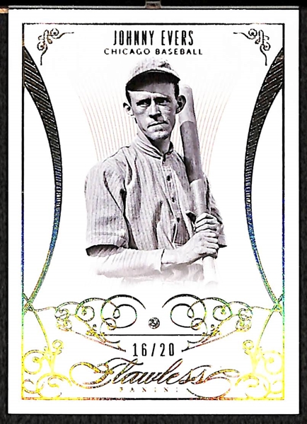 2014 Panini National Treasures Johnny Evers #16/20 Embedded Diamond Gem Card