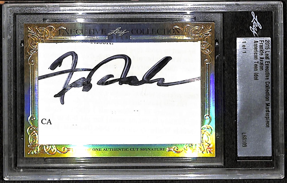 2015 Leaf Executive Collection Frankie Avalon #1/1 Cut Autograph Card
