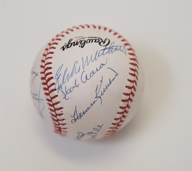 500 Home Run Hitters Autographed Baseball w/ Mantle - JSA LOA