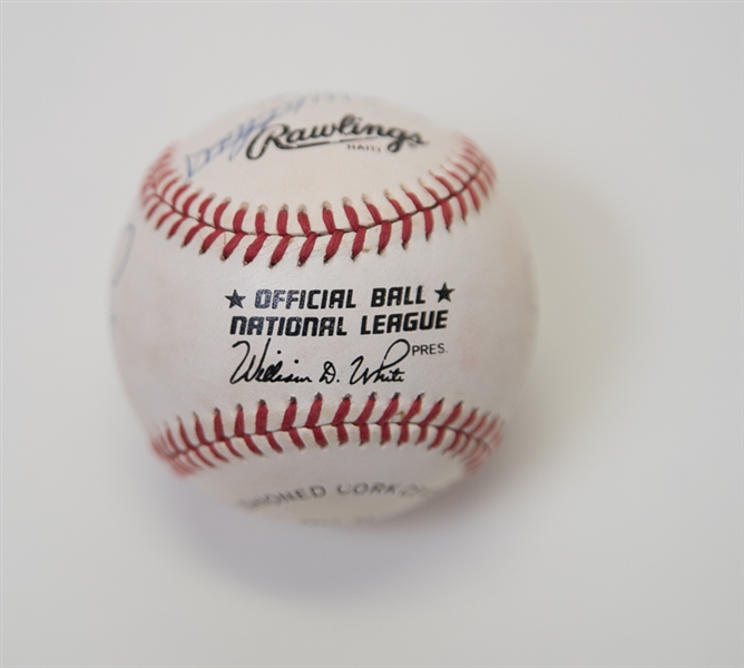 500 Home Run Hitters Autographed Baseball w/ Mantle - JSA LOA