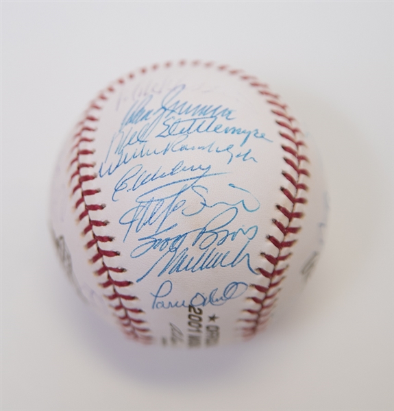2001 New York Yankees Team Signed World Series Baseball w/Jeter - JSA LOA