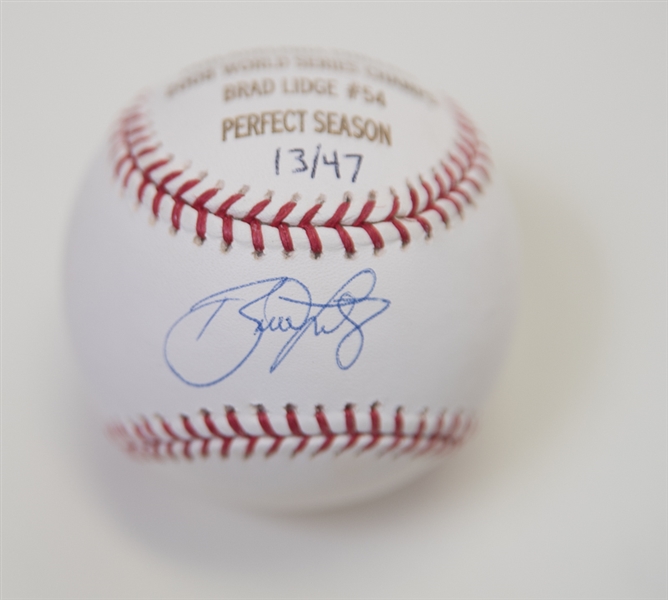 Jim Thome & Brad Lidge Signed Baseballs - JSA & Steiner