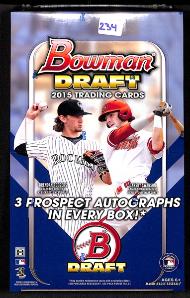 2015 Bowman Draft Jumbo Baseball Hobby Box - Sealed