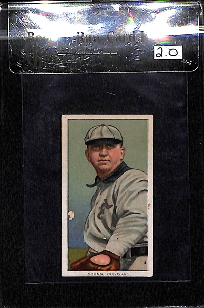 1909-11 T206 Cy Young - Glove Shows - Polar Bear Back - BVG 2.0