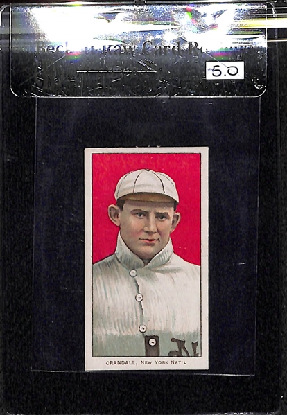 1909-11 T206 Doc  Crandell - With Cap - Piedmont Back - BVG 5.0