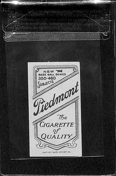 1909-11 T206 Doc  Crandell - With Cap - Piedmont Back - BVG 5.0