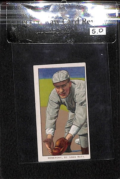 1909-11 T206 Ed Konetchy - Glove Near Ground - Piedmont Back - BVG 5.0