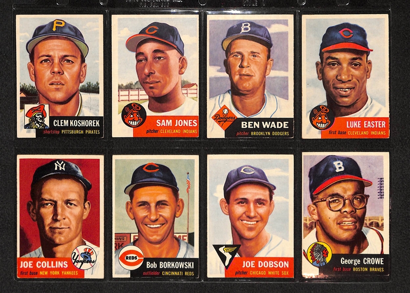 Lot Of 16 1953 Topps Baseball Cards w/ Luke Easter