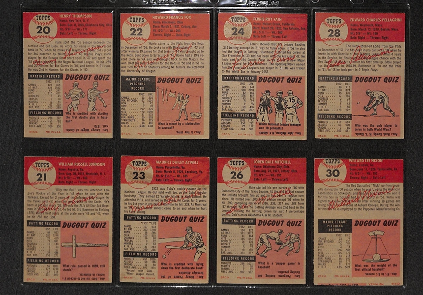 Lot Of 16 1953 Topps Baseball Cards w/ Hank Thompson