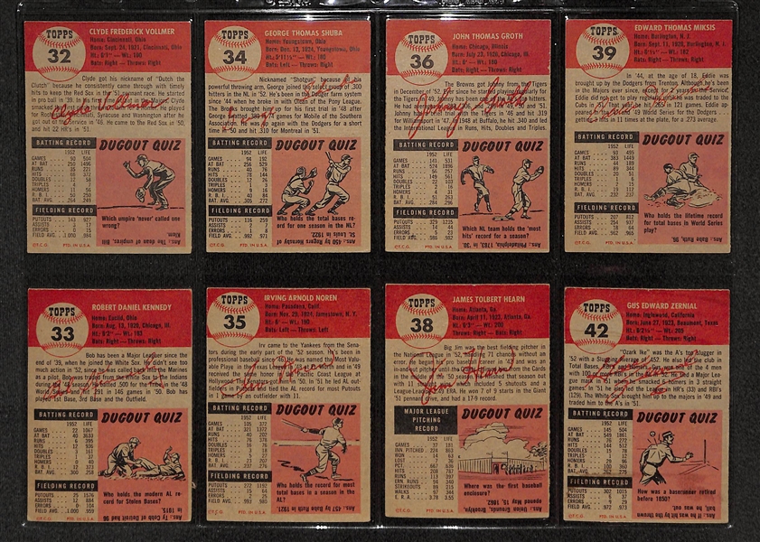 Lot Of 16 1953 Topps Baseball Cards w/ Hank Thompson