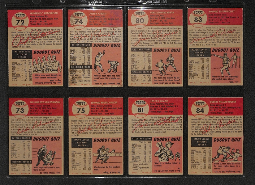 Lot Of 16 1953 Topps Baseball Cards w/ Minnie Minoso