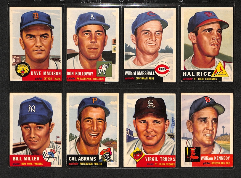 Lot Of 16 1953 Topps Baseball Cards w/ Johnny Mize