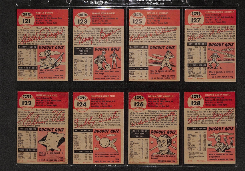 Lot Of 16 1953 Topps Baseball Cards w/ Walt Dropo