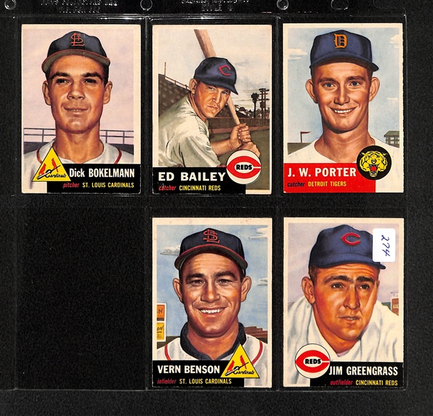 Lot Of 13 1953 Topps Baseball Cards w/ Satchell Paige
