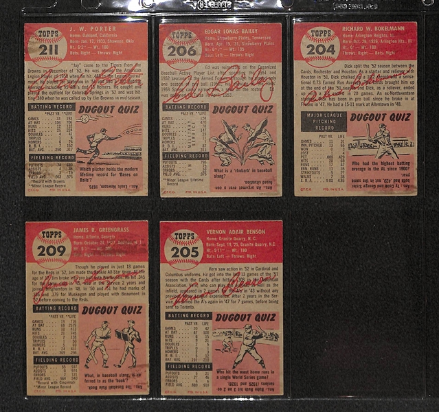 Lot Of 13 1953 Topps Baseball Cards w/ Satchell Paige