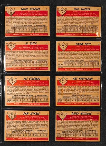 Lot Of 15 1953 Bowman Baseball Cards w/ Richie Ashburn & Phil Rizzuto