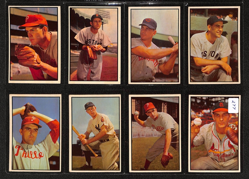 Lot Of 14 1953 Bowman Baseball Cards w/ Robin Roberts & Ted Kluszewski