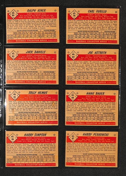 Lot Of 16 1953 Bowman Baseball Cards w/ Ralph Kiner & Carl Furillo