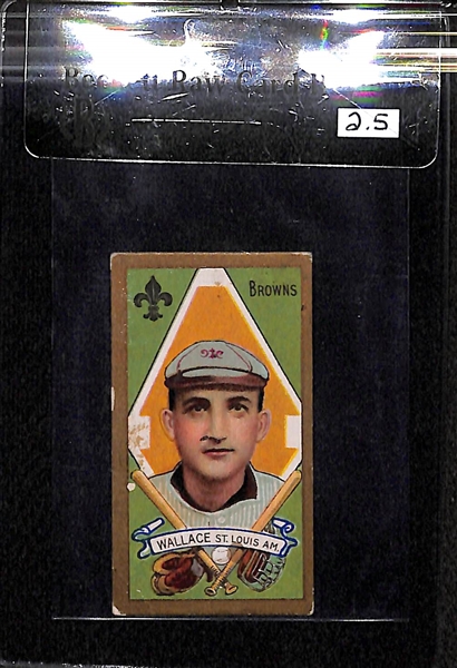 1911 T205 Bobby Wallace - With Cap - Piedmont Back - BVG 2.5