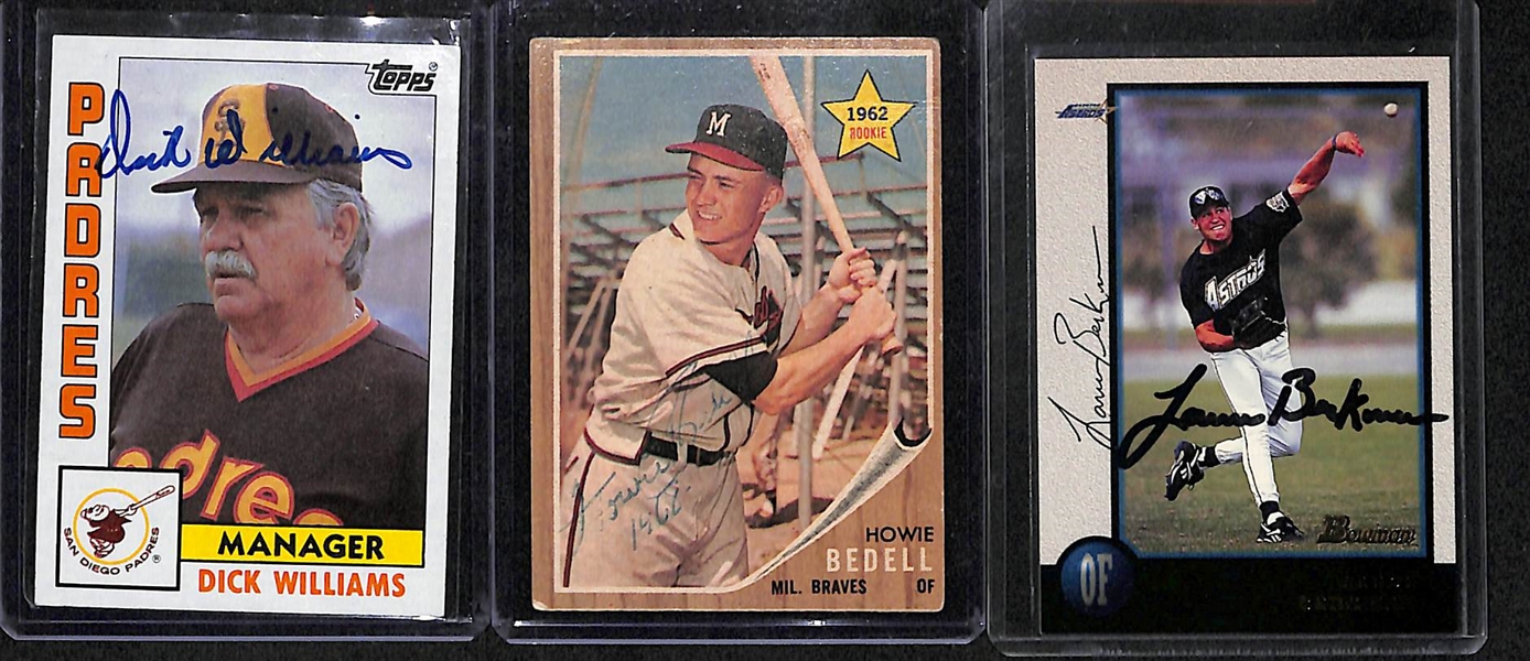 Lot Of 80 Signed Baseball Cards w. Wade Boggs & Dennis Eckersley