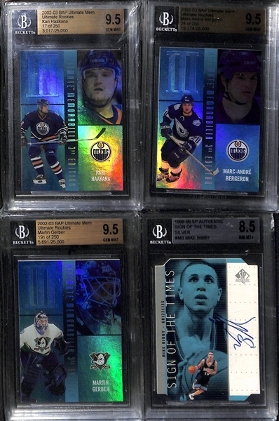 Lot Of Mixed Sports Graded Star & Rookie Cards w. Kris Bryant RC BGS 9.5
