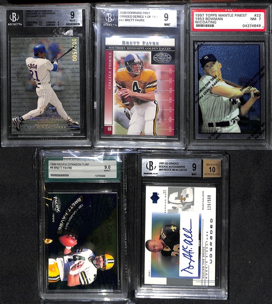 Lot Of Mixed Sports Graded Star & Rookie Cards w. Kris Bryant RC BGS 9.5