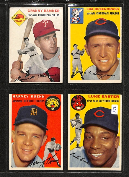 Lot Of 20 1954 Topps Baseball Cards w. Jackie Robinson